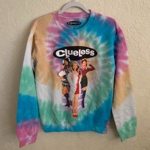 Clueless Graphic Tie-Dye Crewneck Sweatshirt